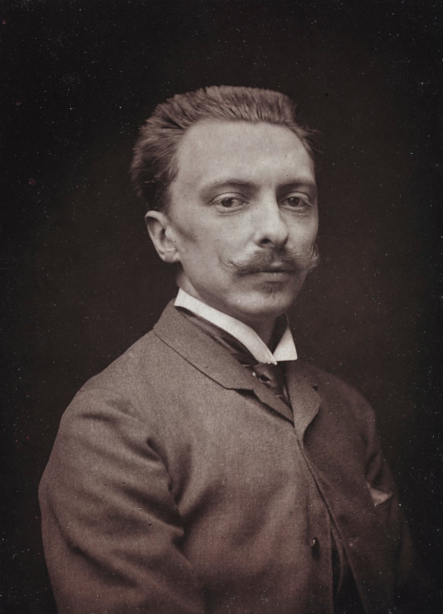 Umělecké a biografické album, 5. ročník, Salon 1885; portrét francouzského malíře Alfreda Paula Marie de Richemont (1857-1911) od Charles Michelez