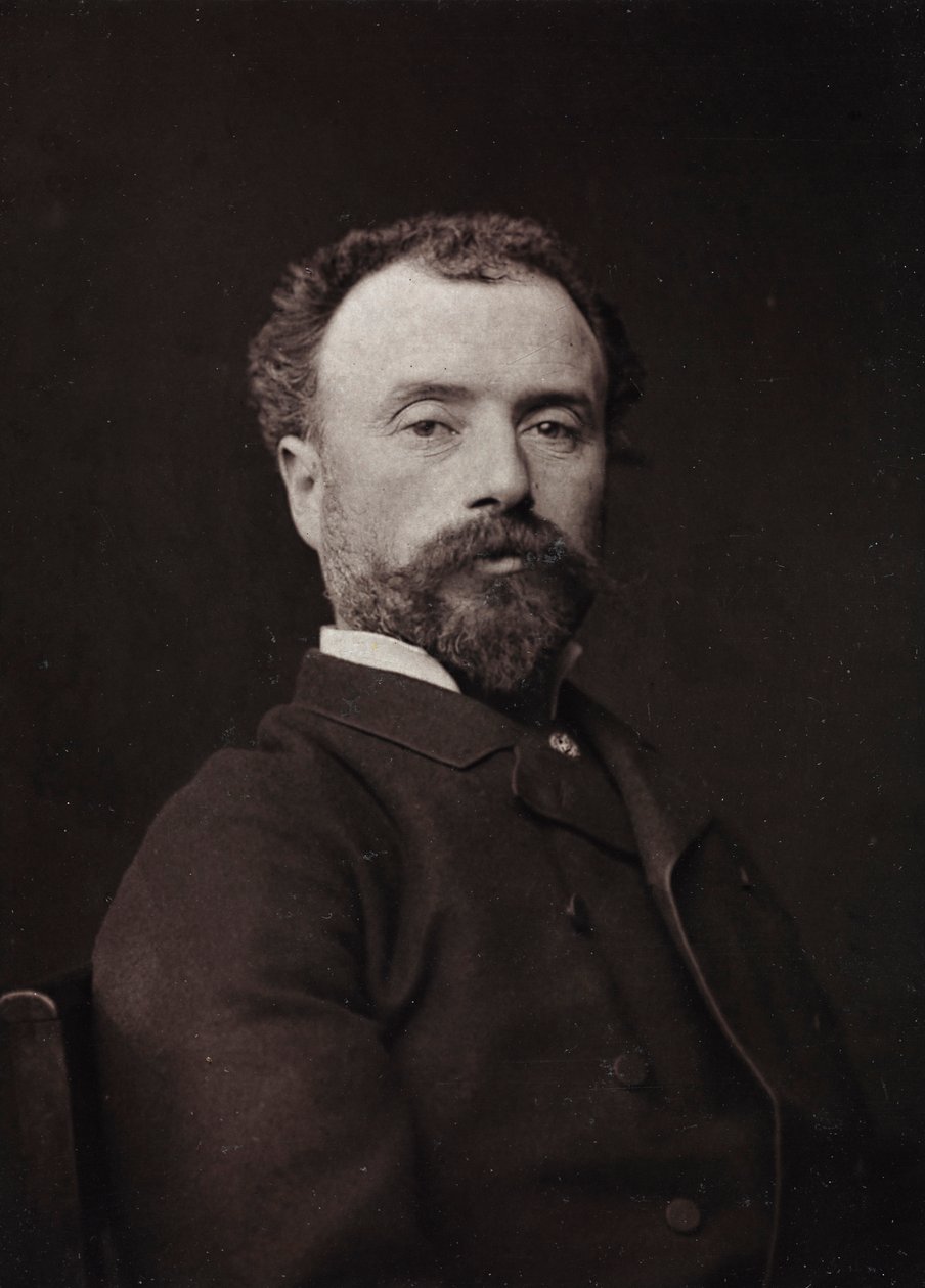 Umělecké a biografické album, 5. ročník, Salon 1885; portrét francouzského malíře Hippolyte Dominique Berteaux (1843-1926) od Charles Michelez