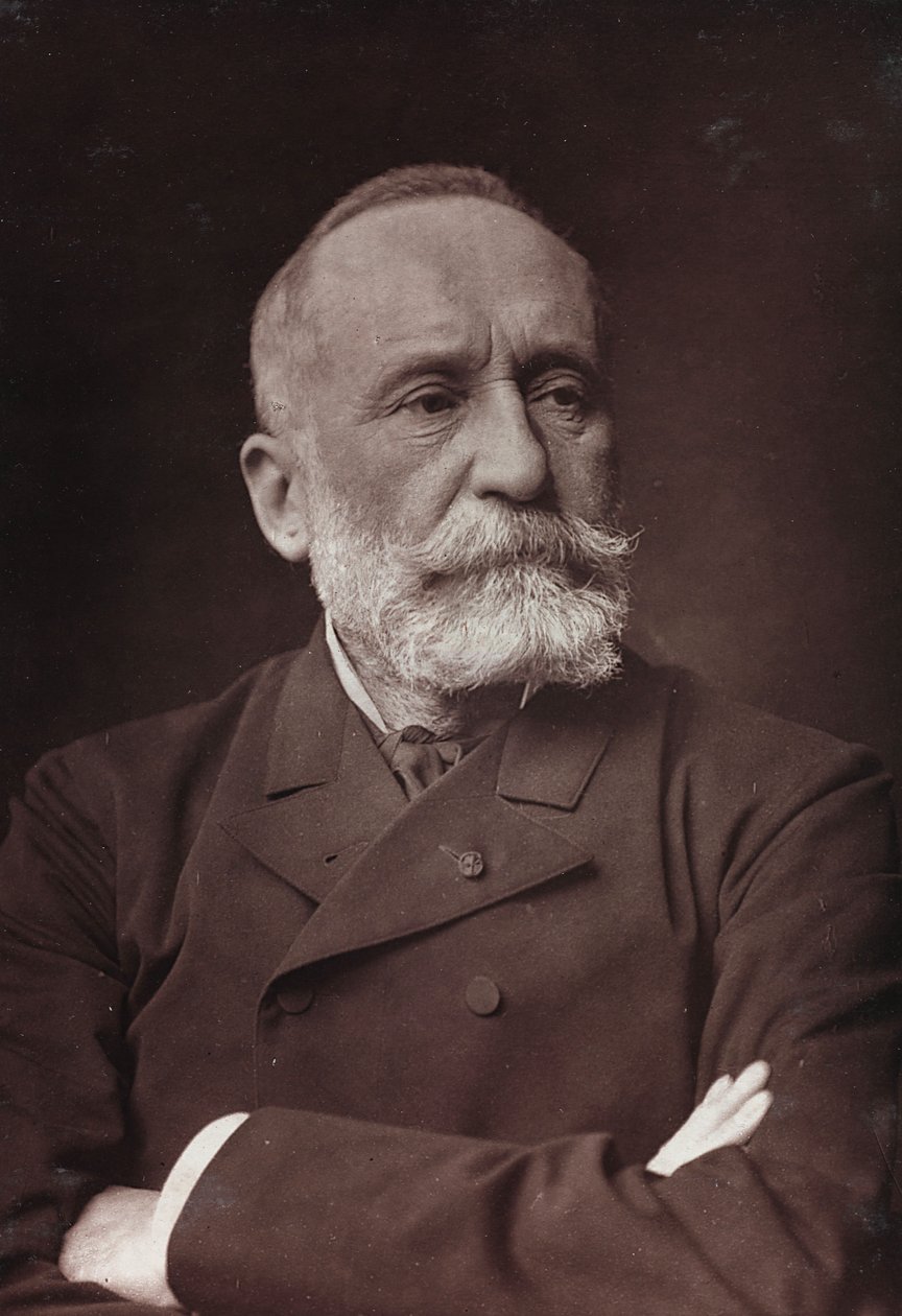 Umělecké a biografické album, 6. ročník, Salon 1885; portrét francouzského malíře Pierra Puvise de Chavannes (1824-1898) od Charles Michelez