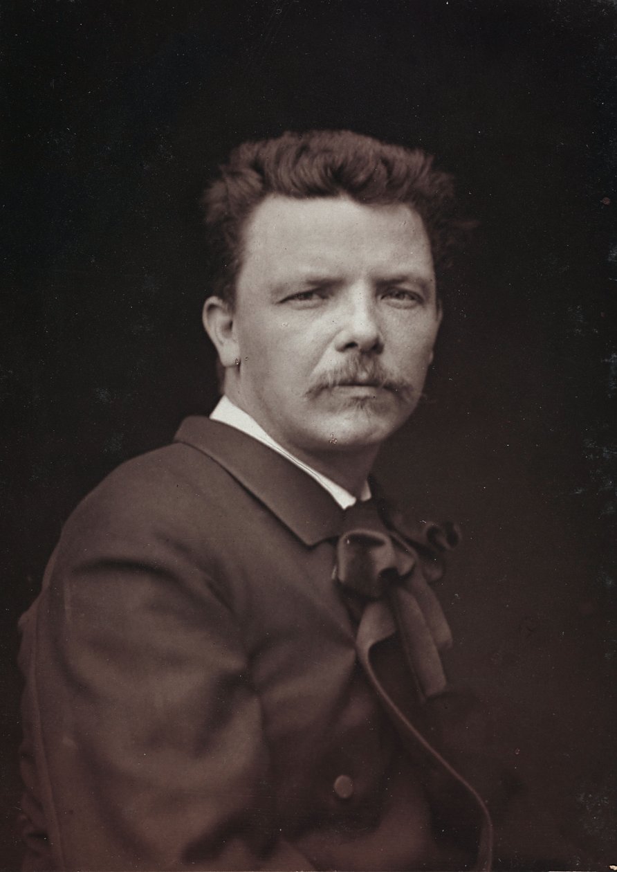 Umělecké a biografické album, 6. ročník, Salon 1885; portrét francouzského malíře Eugène Carrière (1849-1906) od Charles Michelez