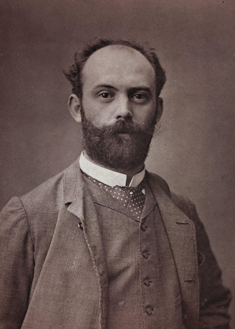 Umělecké a biografické album, 6. ročník, Salon 1885; portrét francouzského malíře Ernesta Bordese (1852-1914) od Charles Michelez
