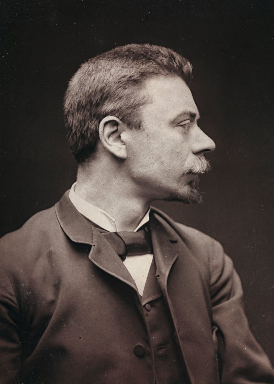 Umělecké a biografické album, 6. ročník, Salon 1885; portrét francouzského malíře Josepha Paula Meslé (1855-1929) od Charles Michelez