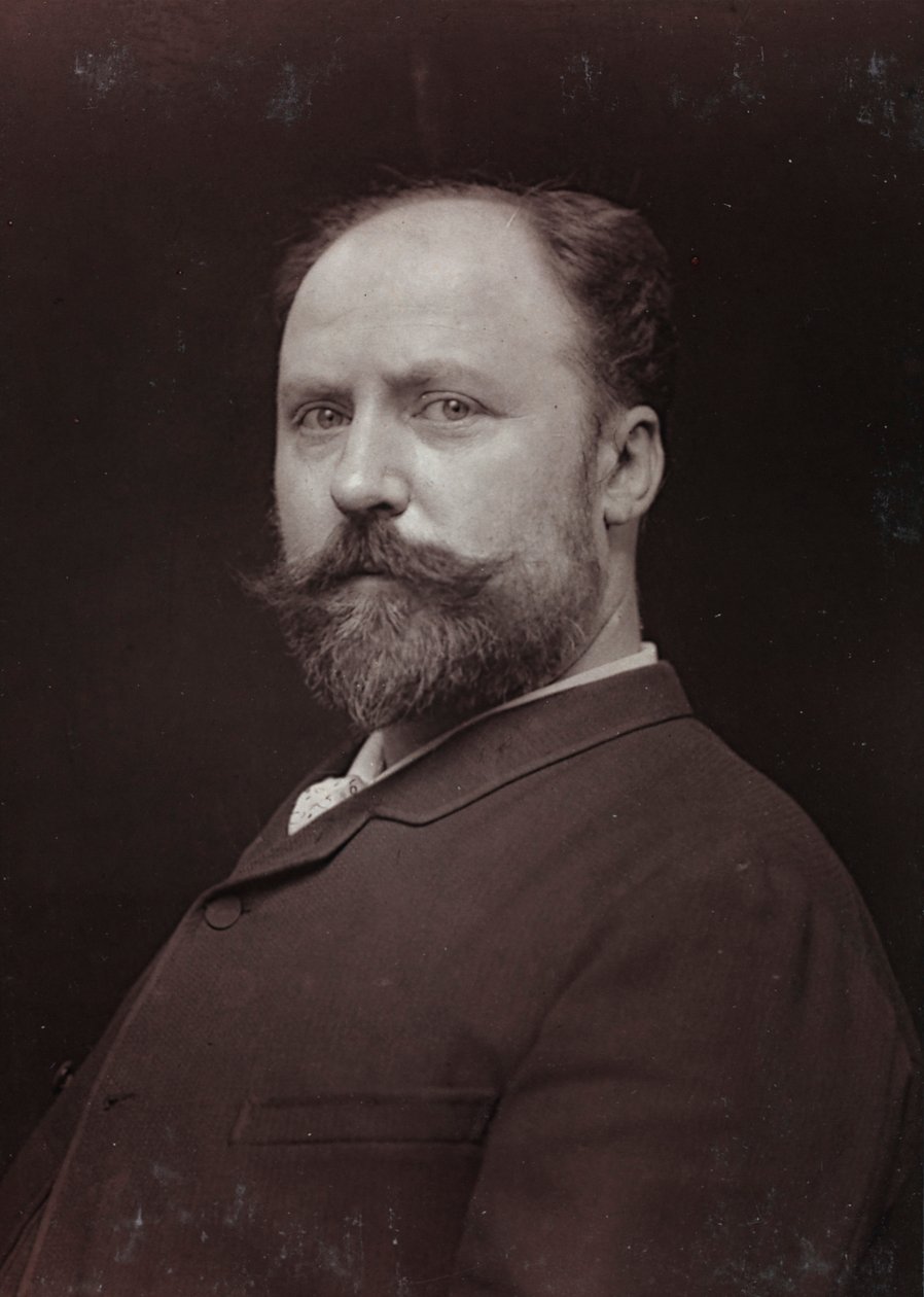 Umělecké a biografické album, 6. ročník, Salon 1885; portrét francouzského malíře Paula Grollerona (1848-1901) od Charles Michelez