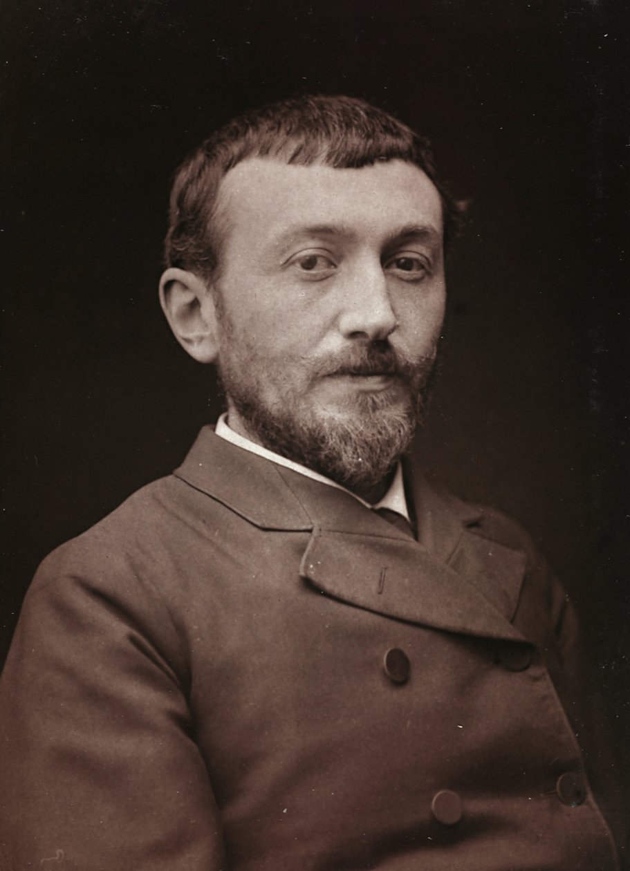 Umělecké a biografické album, 6. ročník, Salon 1885; portrét malíře Alfreda Henryho Bramtota od Charles Michelez