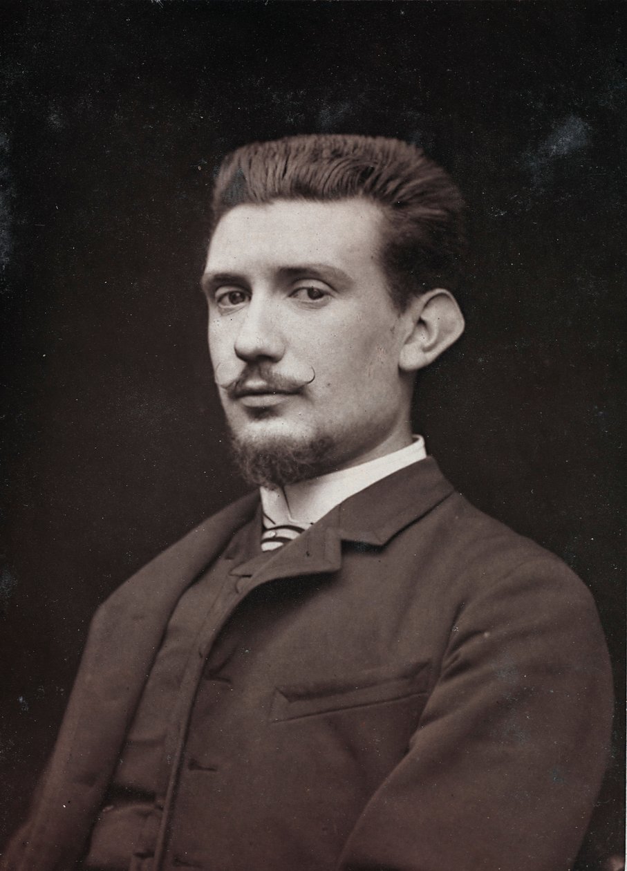 Umělecké a biografické album, 6. ročník, Salon 1885; portrét malíře Henriho Laurenta Desrousseaux (1862-1906) od Charles Michelez