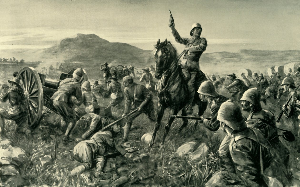 „Lord Methuen shromažďuje své zlomené síly v Tweebosch“, 1902. od Charles Mills Sheldon