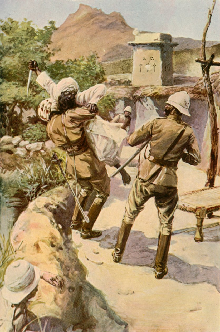 Roberts Saved by a Trooper v Bhagwaně, 1901. od Charles Mills Sheldon