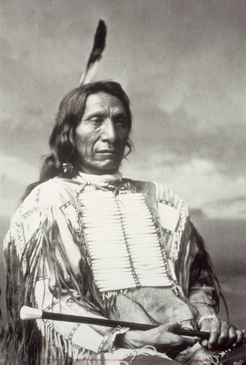 Red Cloud Chief (1822-1909) 1880 (černobílá fotografie) od Charles Milton Bell
