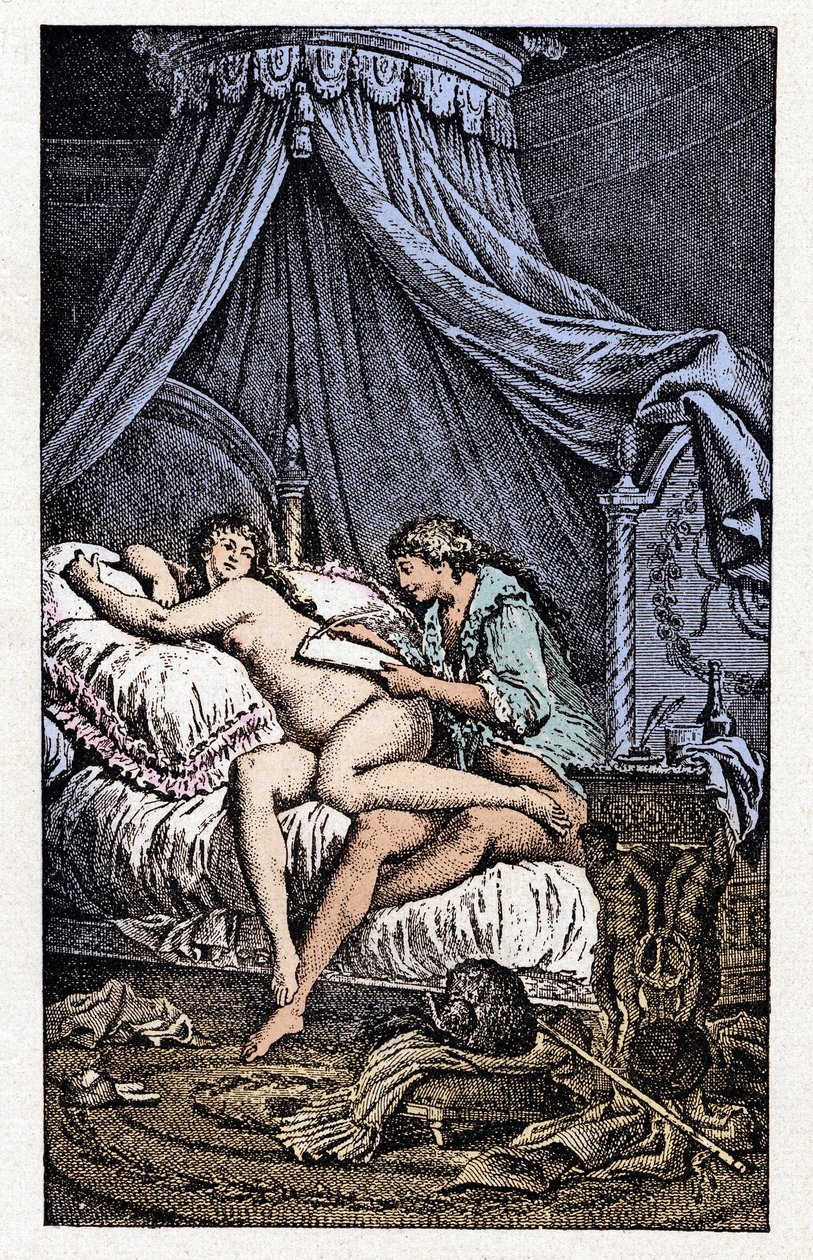 Ilustrace k filmu "Nebezpečné známosti" (rytina) od Charles Monnet