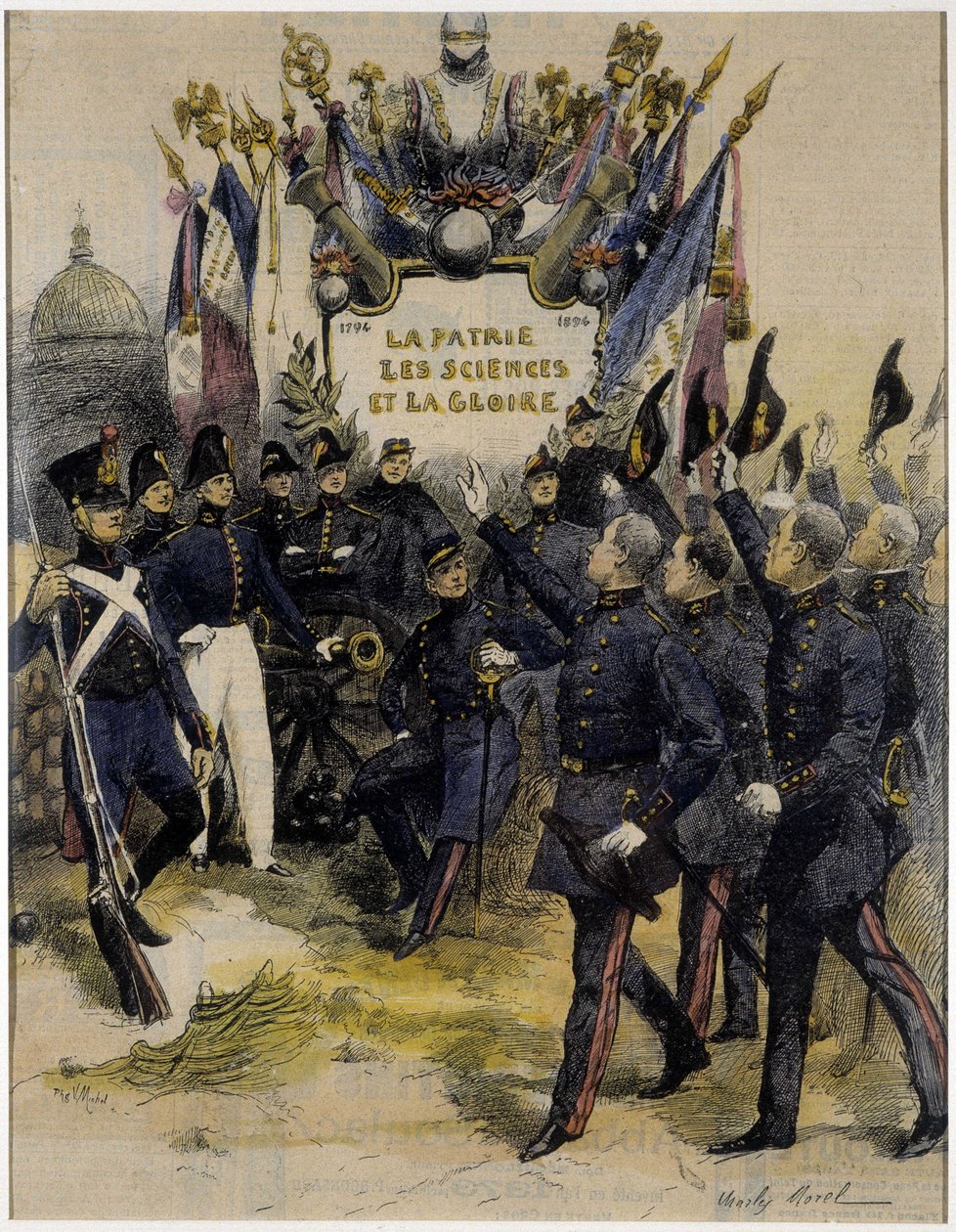 Polytechnici zdraví své starší (1794-1894) od Charlese Morela (stého výročí školy). od Charles Morel