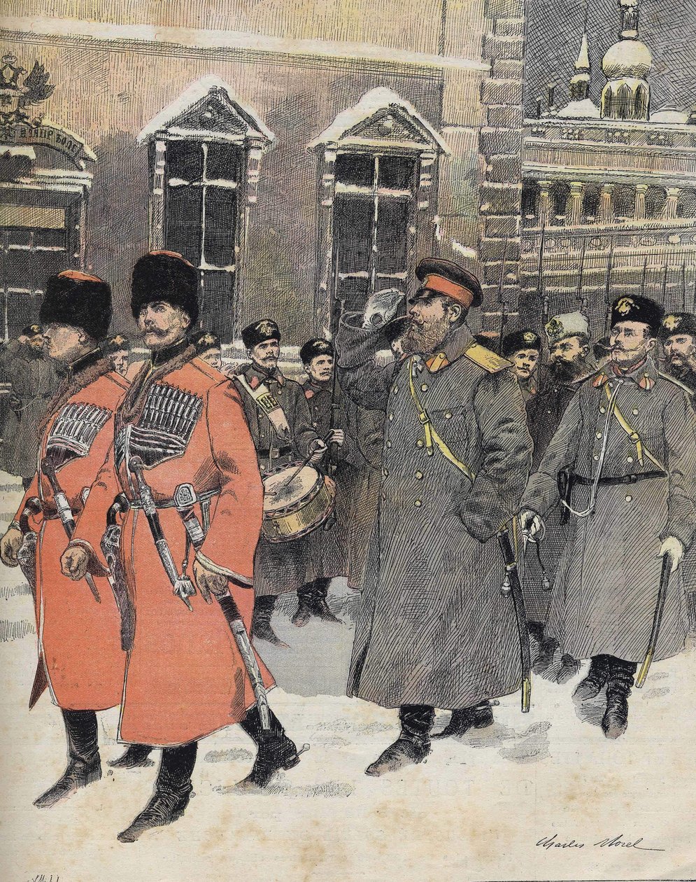 Císař (car) Ruska Alexander III šel do Svatých oficí 1. ledna od Charles Morel