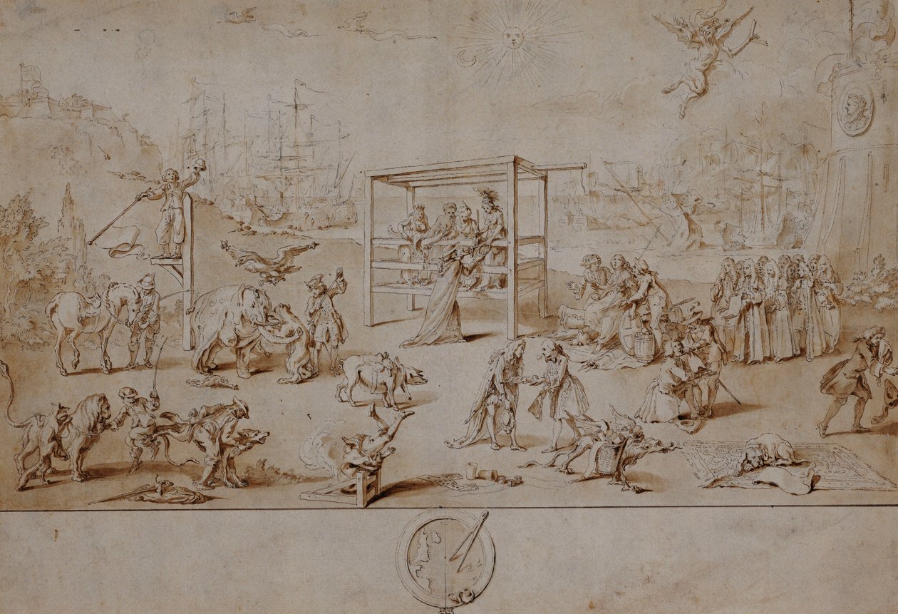 Evropská rasa: Alegorická karikatura o stavu politické Evropy v letech 1738-9, od Charles Mosley