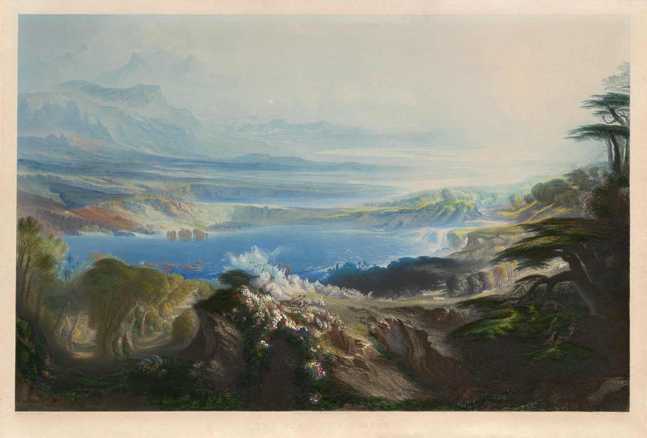 Nebeské pláně od Charles Mottram after John Martin