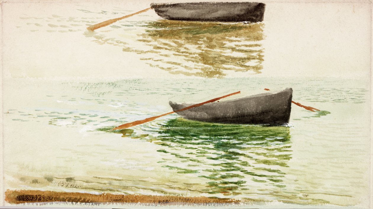Čluny (bodycolor a akvarel na papíře) od Charles Napier Hemy