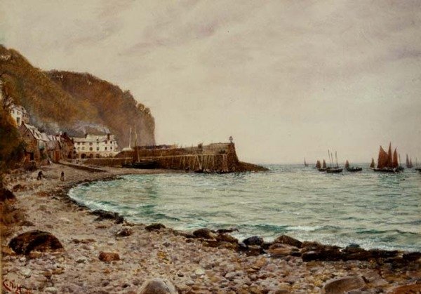 Tahání sítí, 1891 (wc) od Charles Napier Hemy