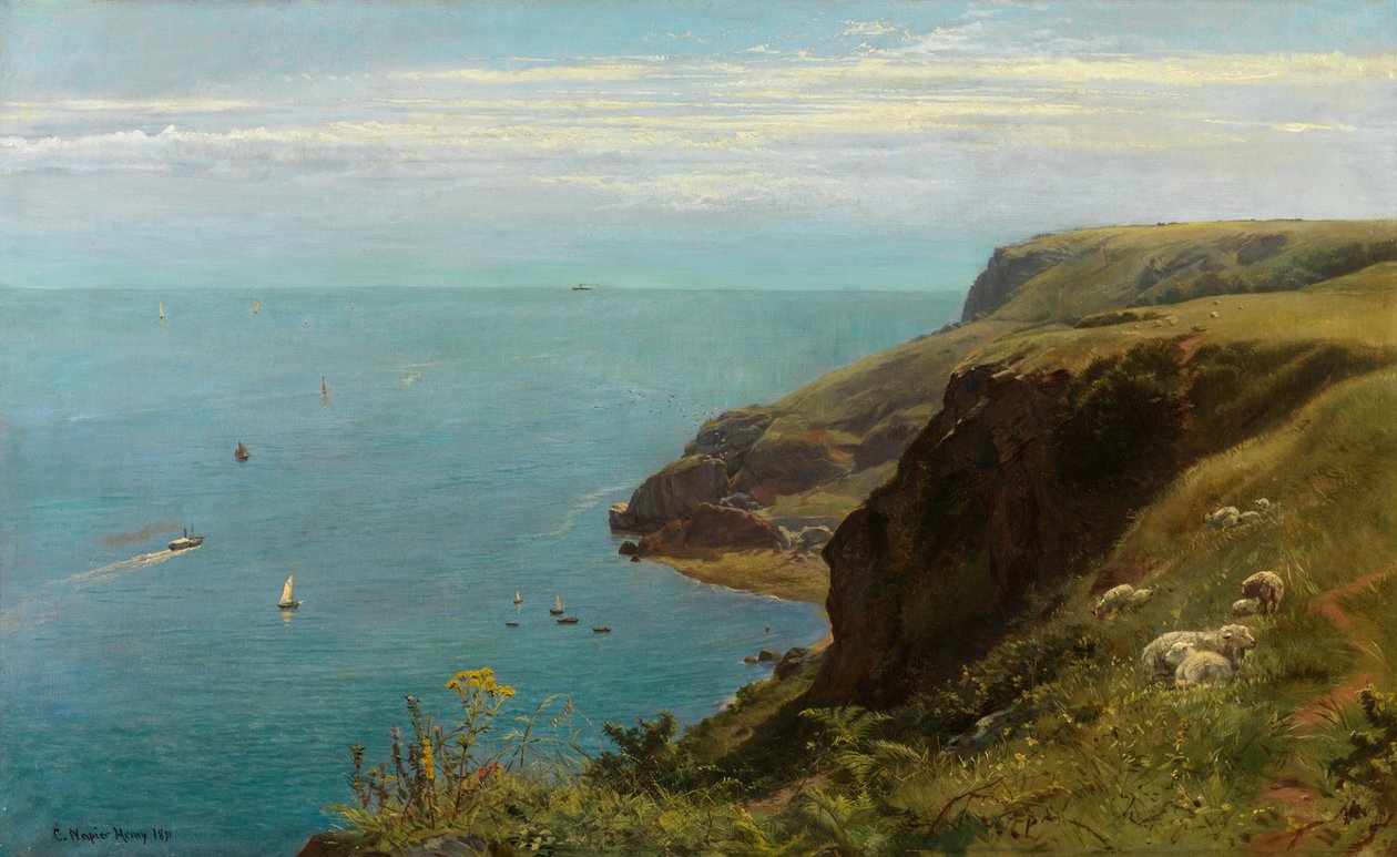 Mořské pobřeží, Torquay od Charles Napier Hemy