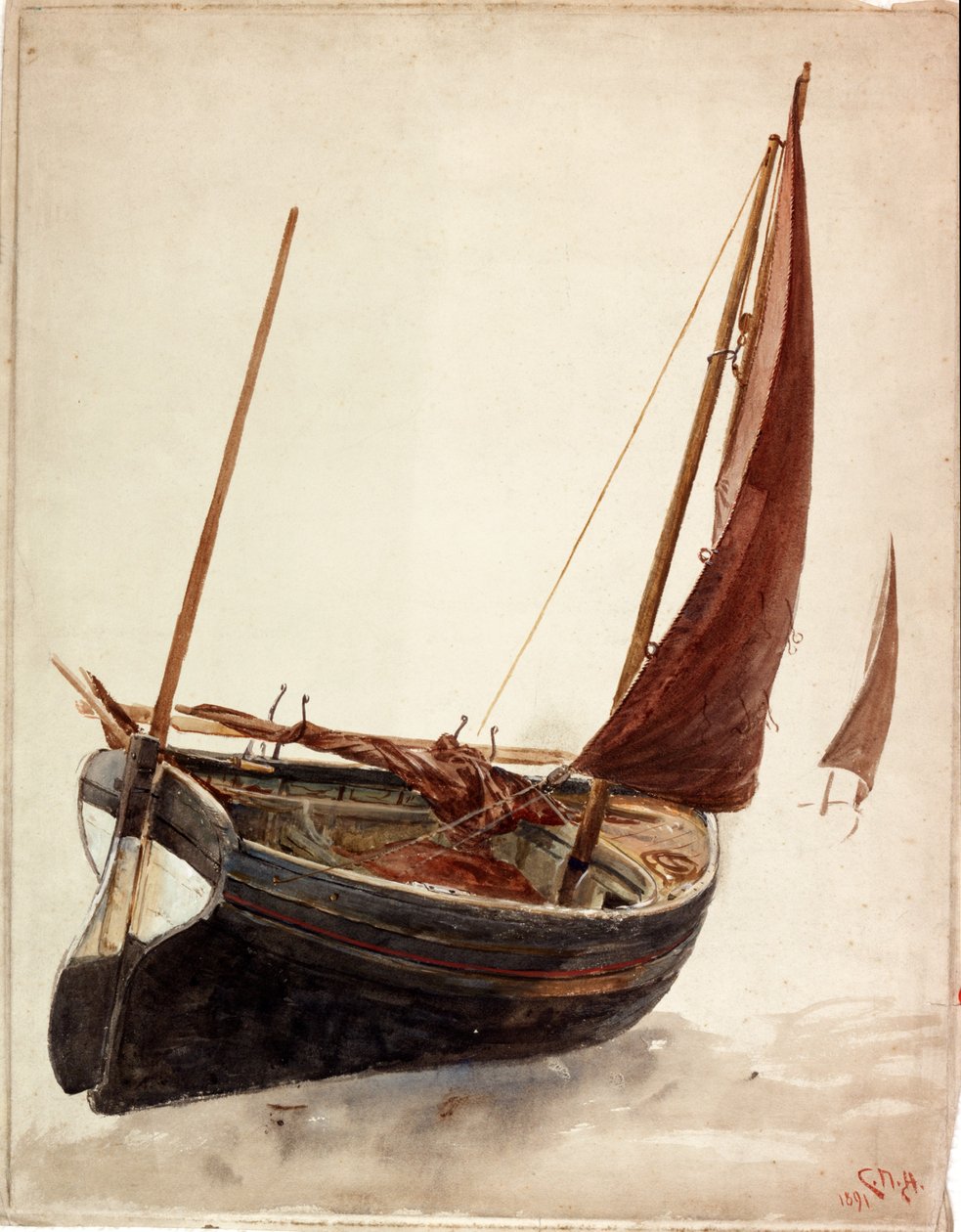 Studie lodi (barva těla) od Charles Napier Hemy