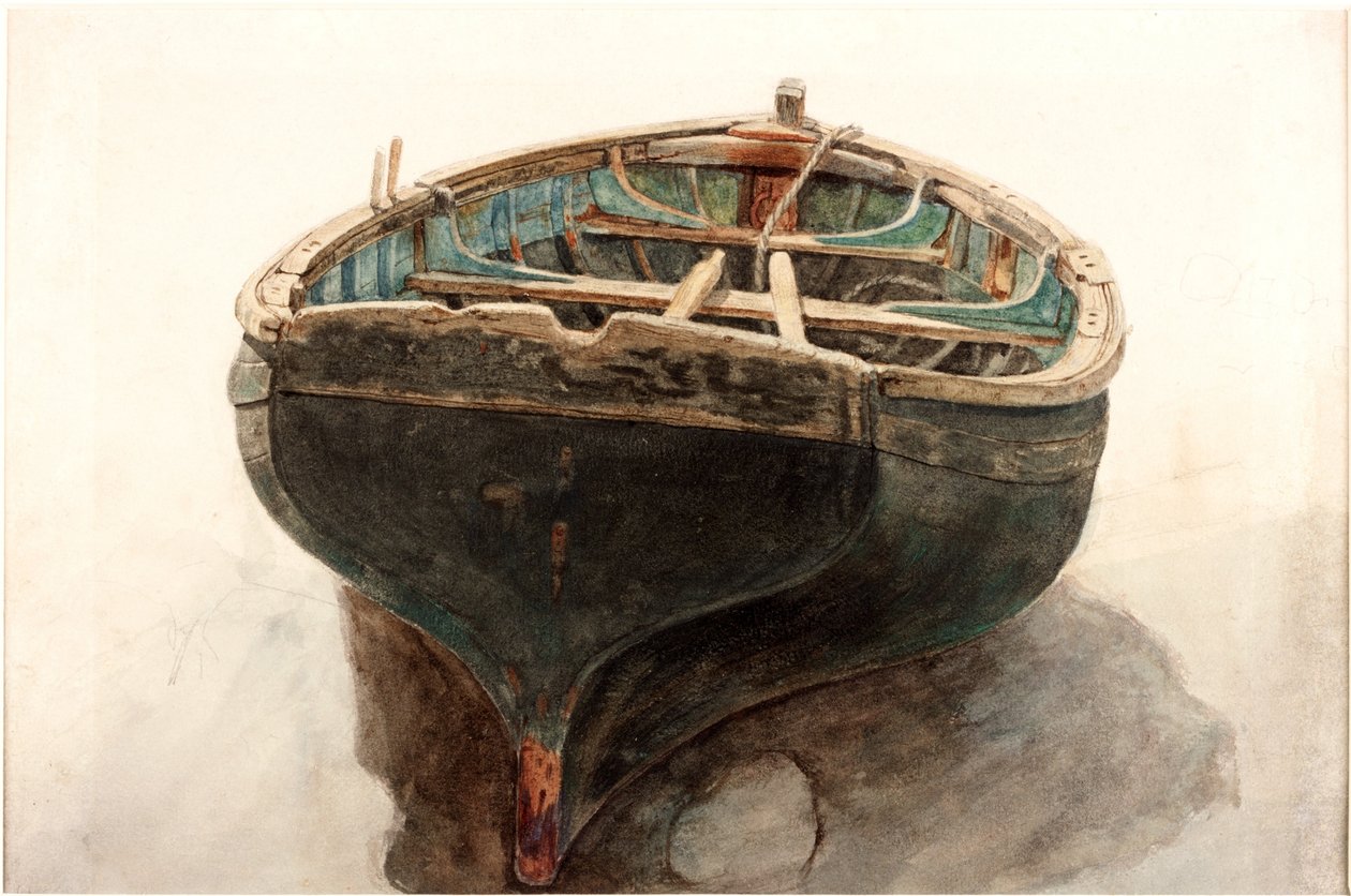 Studie člunu (tužka a akvarel na papíře) od Charles Napier Hemy