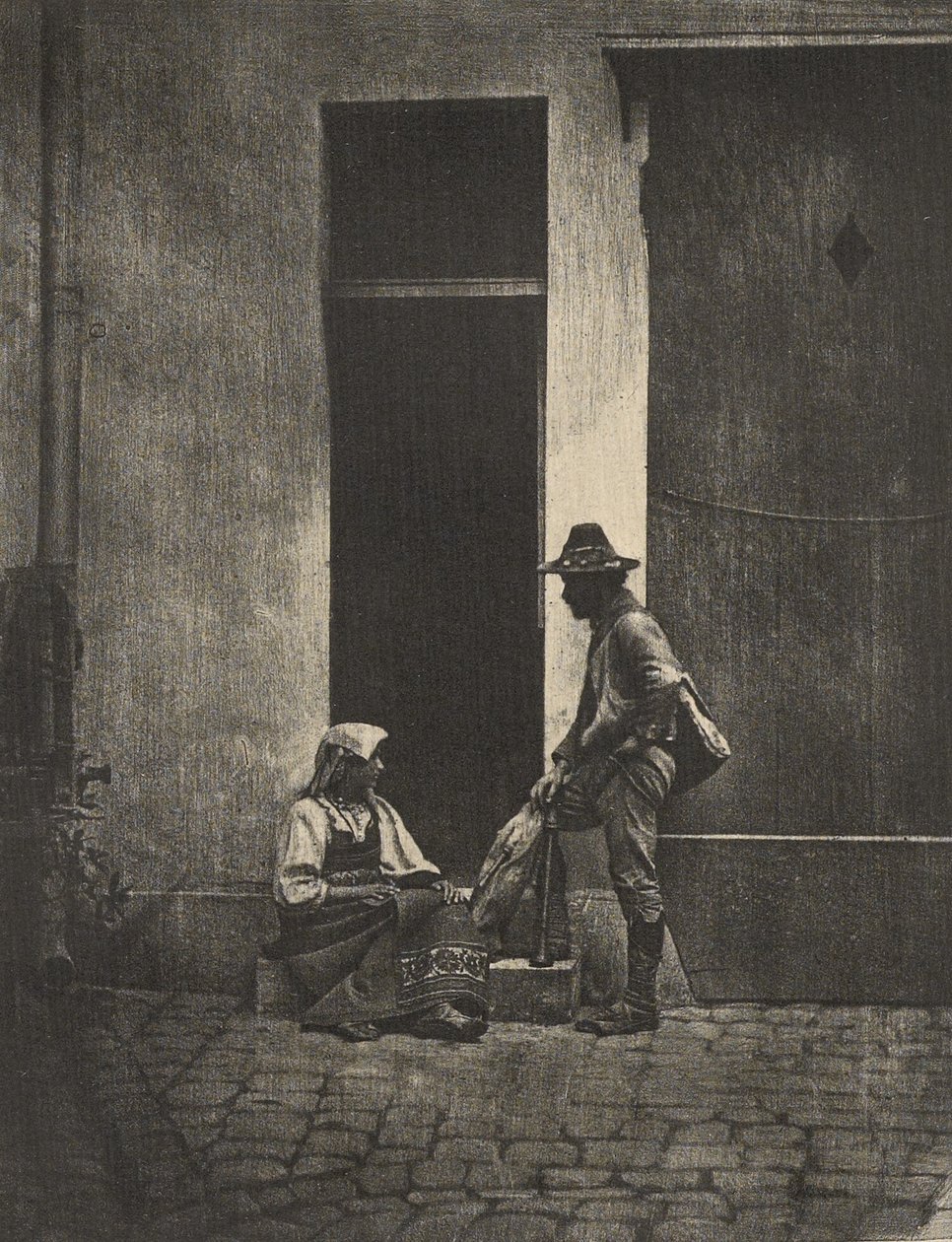 [Pifferari se vrací domů]. od Charles Nègre