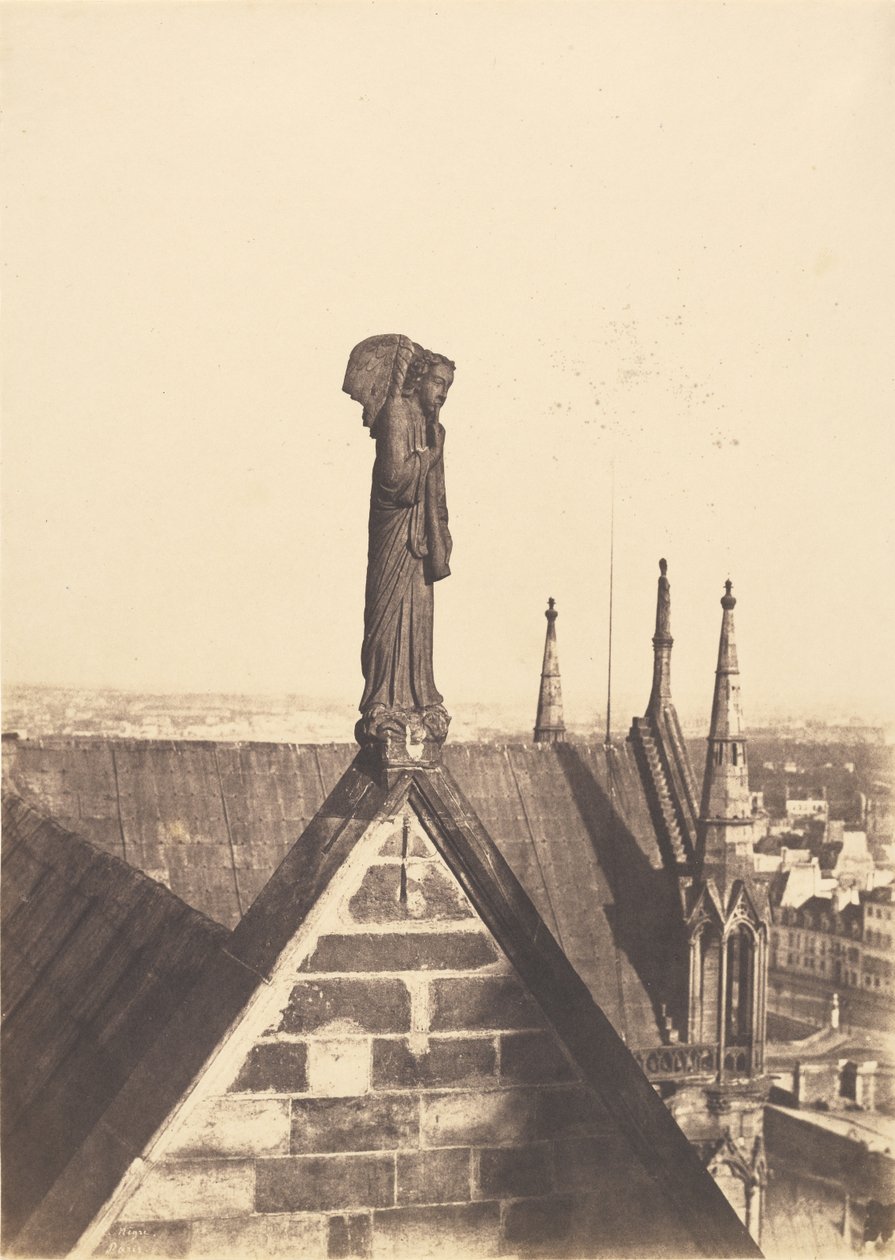 [Anděl vzkříšení na střeše katedrály Notre-Dame v Paříži] od Charles Nègre