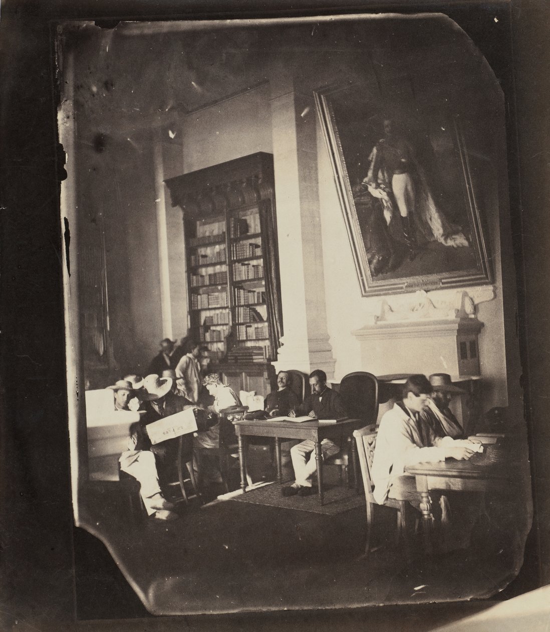 Císařský azyl ve Vincennes: knihovna, 1858-59. od Charles Nègre