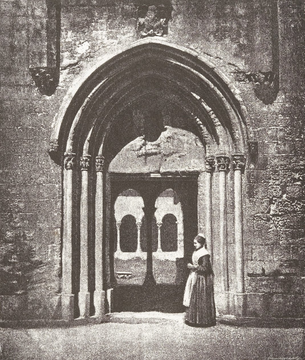 Portál Saint-Trophime, vchod do kláštera, Arles, metropolitní kostel Saint-Trophime,..., 1852. od Charles Nègre