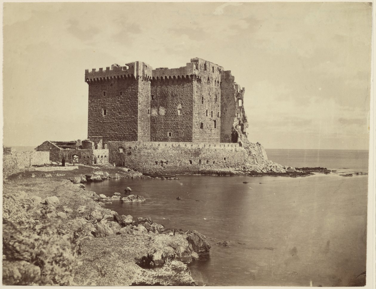 [Zámek na ostrově Saint-Honorat u Cannes / Le château de île Saint-Honorat, près de Cannes od Charles Nègre