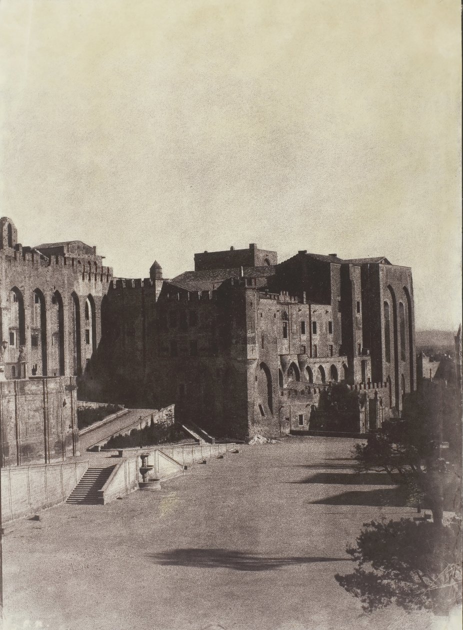 Papežský palác, Avignon, c. 1851, vytištěno 1970. od Charles Nègre