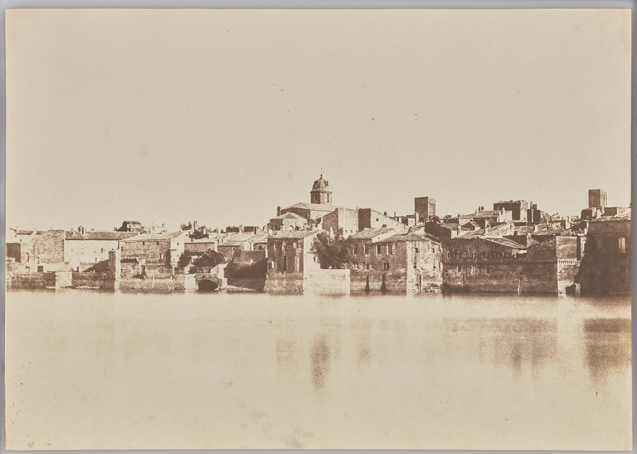 Pohled z břehů Rhôny, "Arles" od Charles Nègre