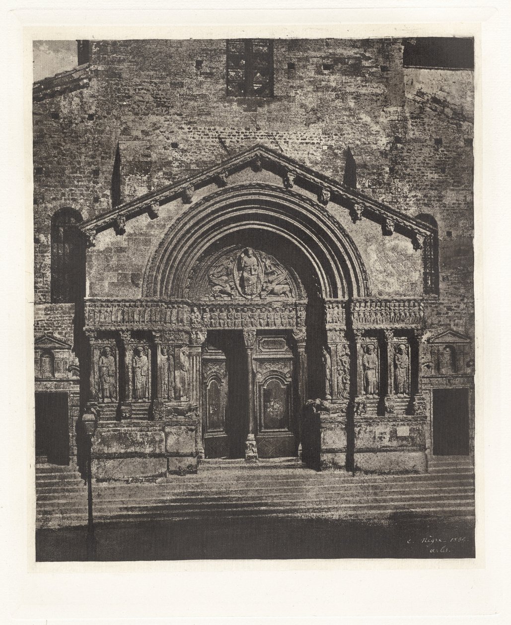 Deska VI – Portál Saint-Trophime z Arles (Deska VI – Vstup do Saint Trophime z Arles) od Charles Nègre, André Jammes