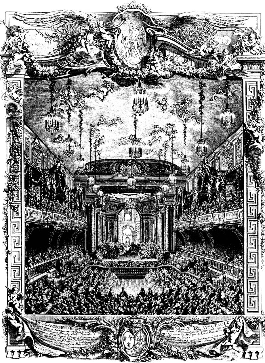 Výzdoba sálu ve Versailles, Francie, 1745. od Charles Nicolas Cochin