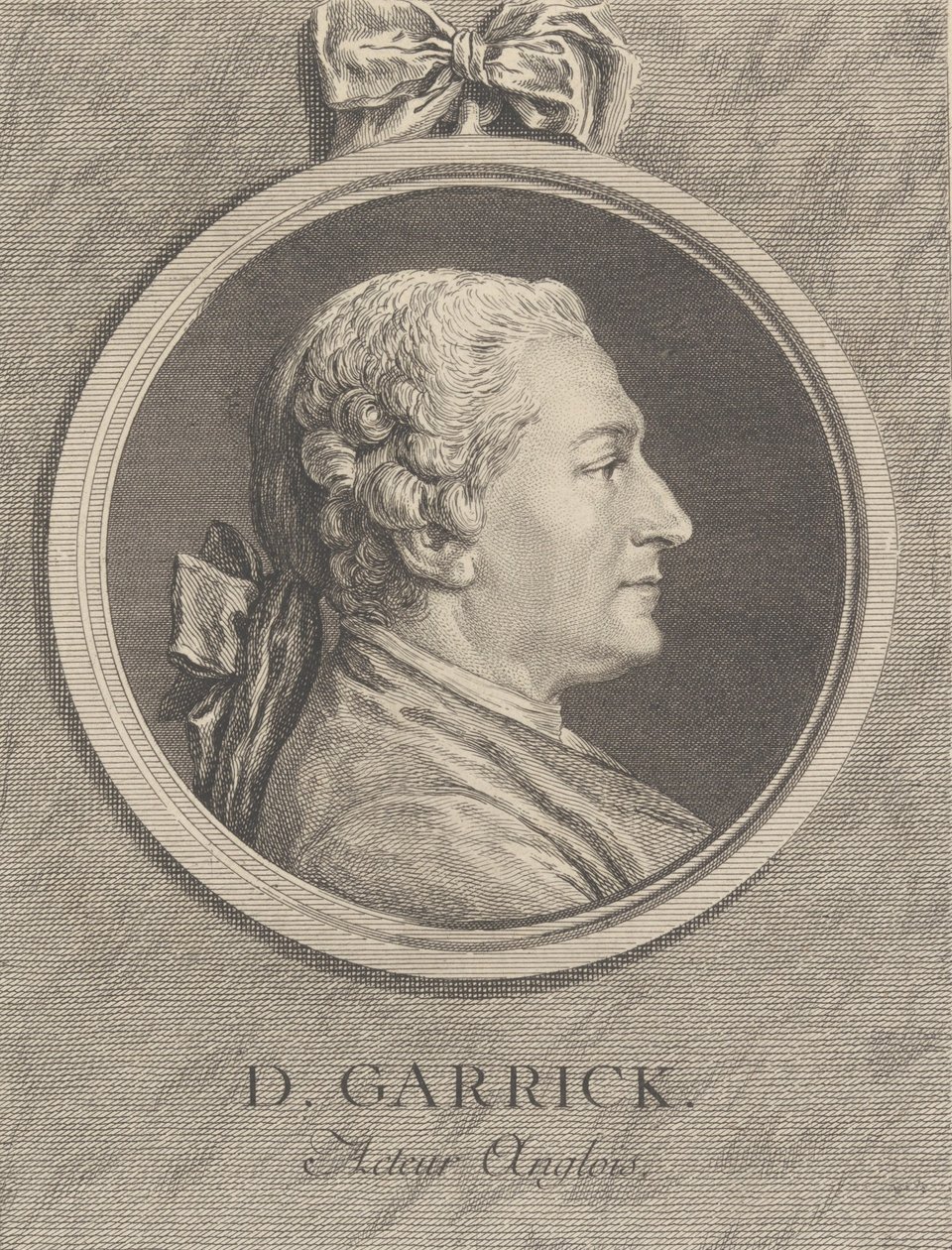 Portrét Davida Garricka, 1764 od Charles Nicolas Cochin