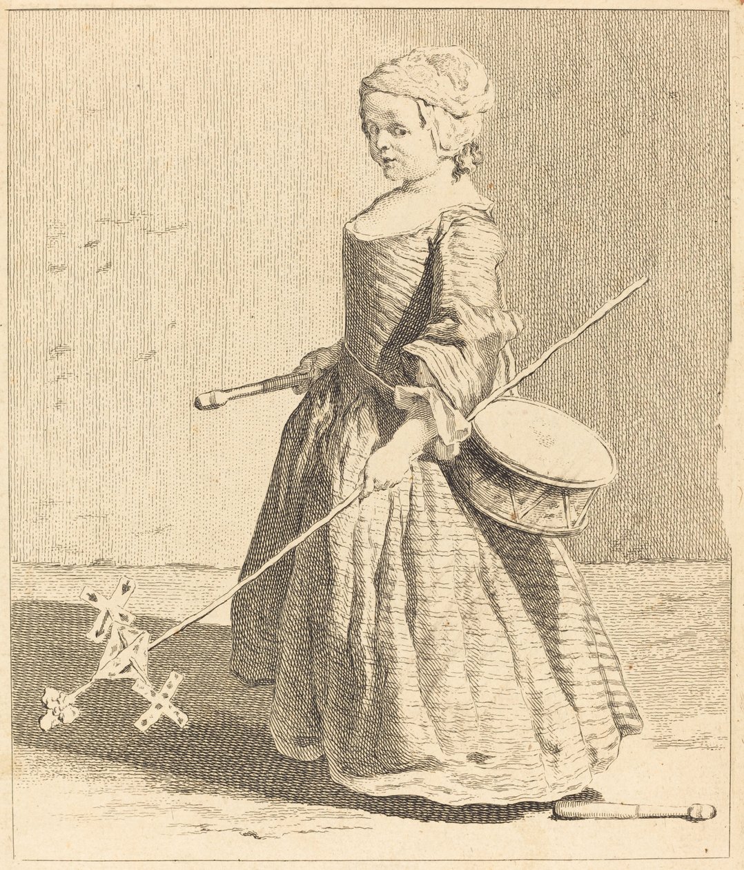 Mladý voják od Charles Nicolas Cochin I after Jean Siméon Chardin