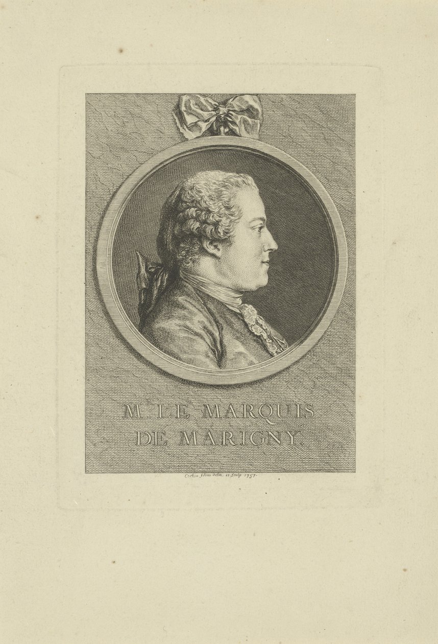 Abel-François Poisson de Vandières, markýz de Marigny 1727-1781, 1757. od Charles Nicolas Cochin the younger