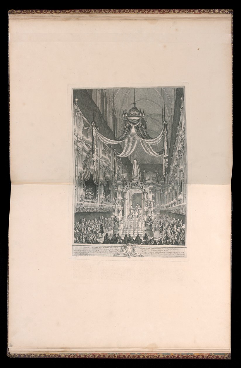 Pohřeb Marie Terezie ze Španělska, Dauphine Francie, v kostele Notre Dame v Paříži od Charles Nicolas Cochin the younger