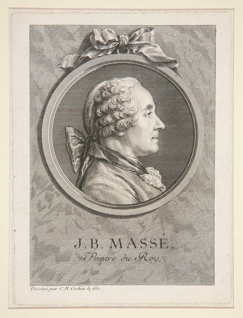 Portrét Jean-Baptiste Masse od Charles Nicolas Cochin the younger