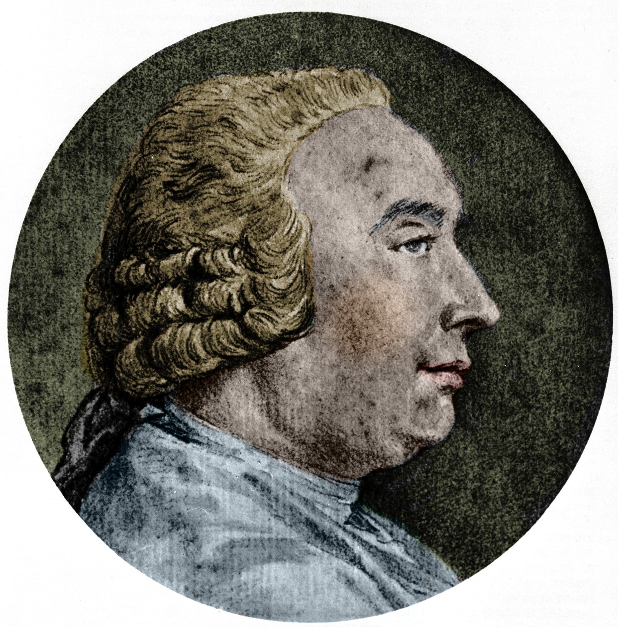 Portrét Davida Humea, skotského filozofa (1711 až 1776) Kresba Charles - Nicolas Cochin Jr. od Charles Nicolas II Cochin