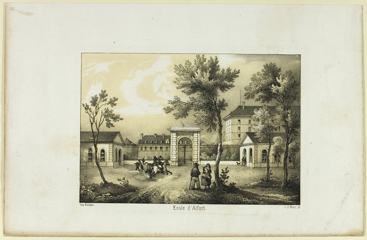 Škola Alfort od Charles Nicolas Lemercier