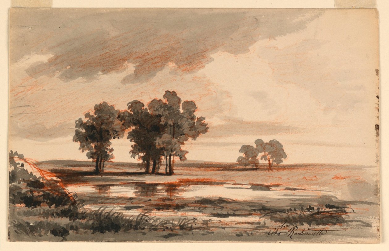 Krajina od Charles Nicolas Ransonnette