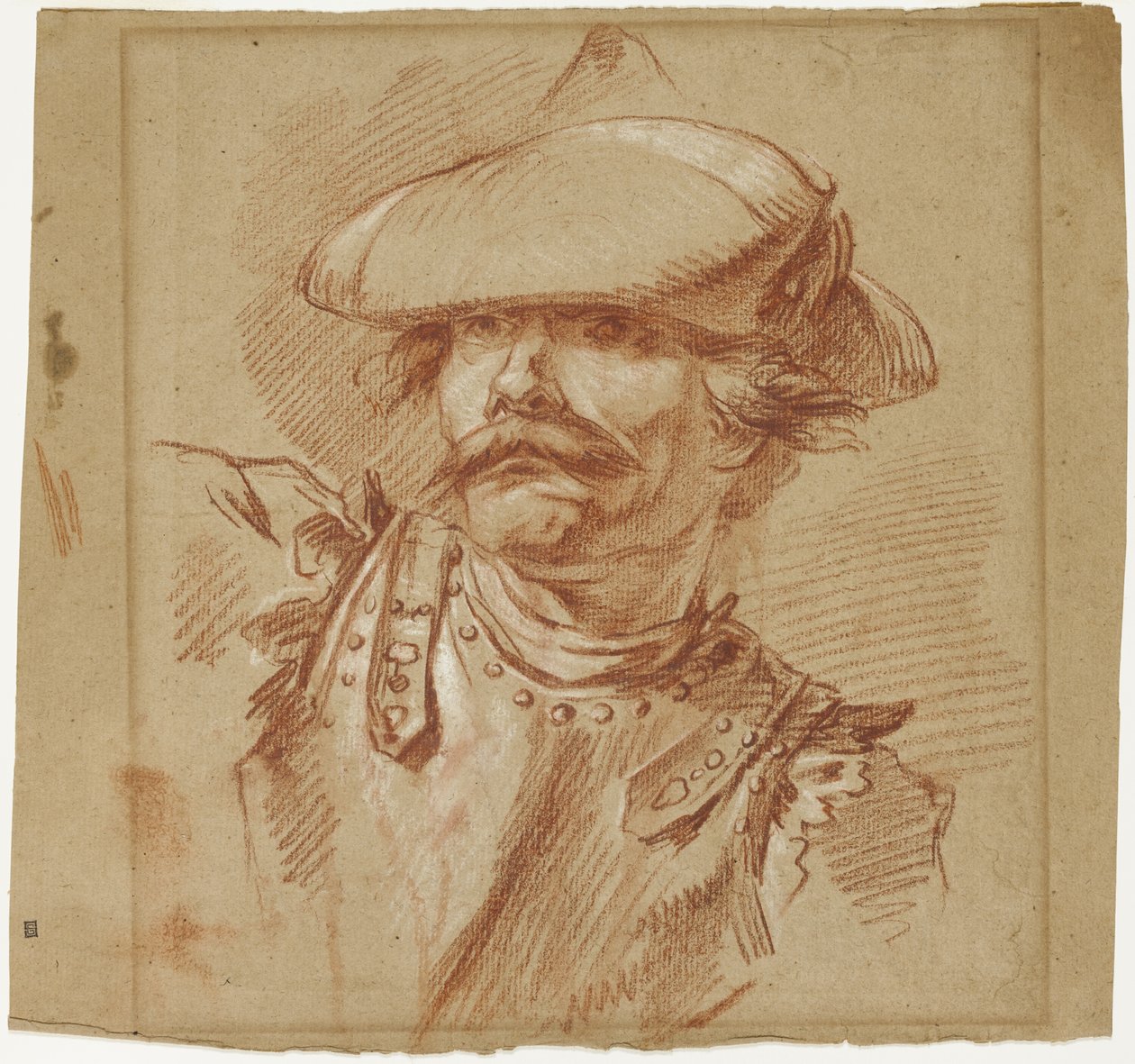 Hlava vojáka od Charles Parrocel