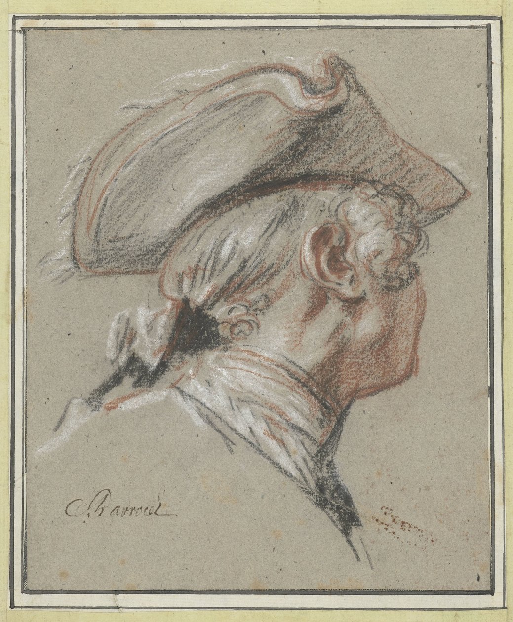 Studie hlavy Studijní hlava, paruky a tricorne od Charles Parrocel