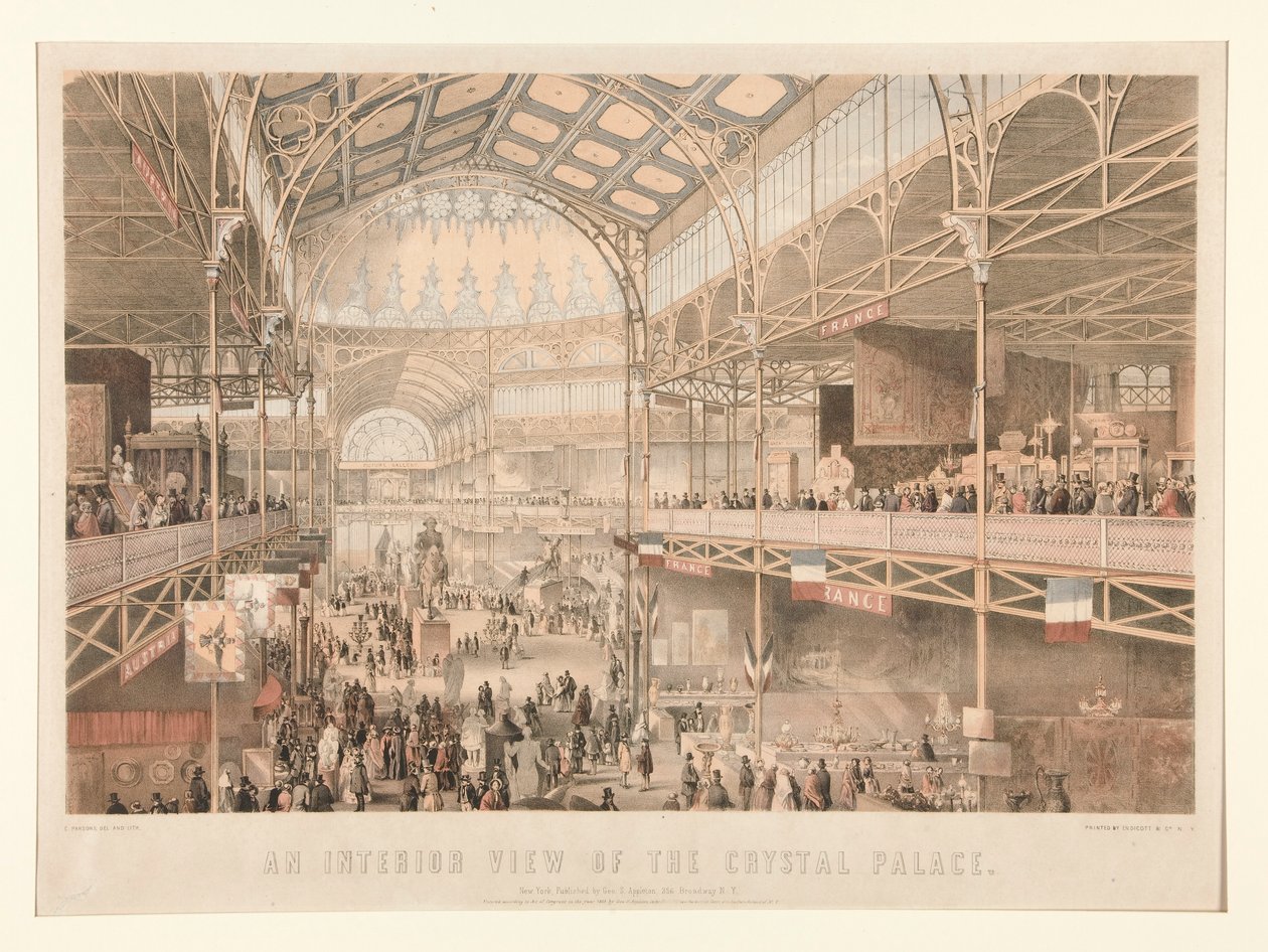 Vnitřní pohled na Crystal Palace od Charles Parsons