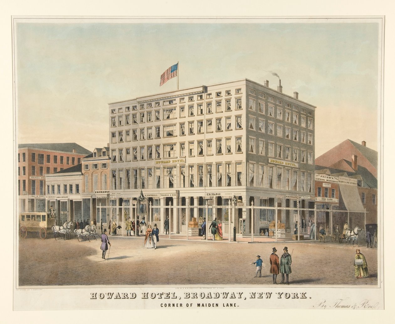 Howard Hotel, Broadway, New York od Charles Parsons