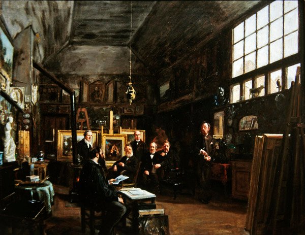 Zasedání představenstva Artéské společnosti přátel umění po roce 1874 od Charles Paul Etienne Desavary
