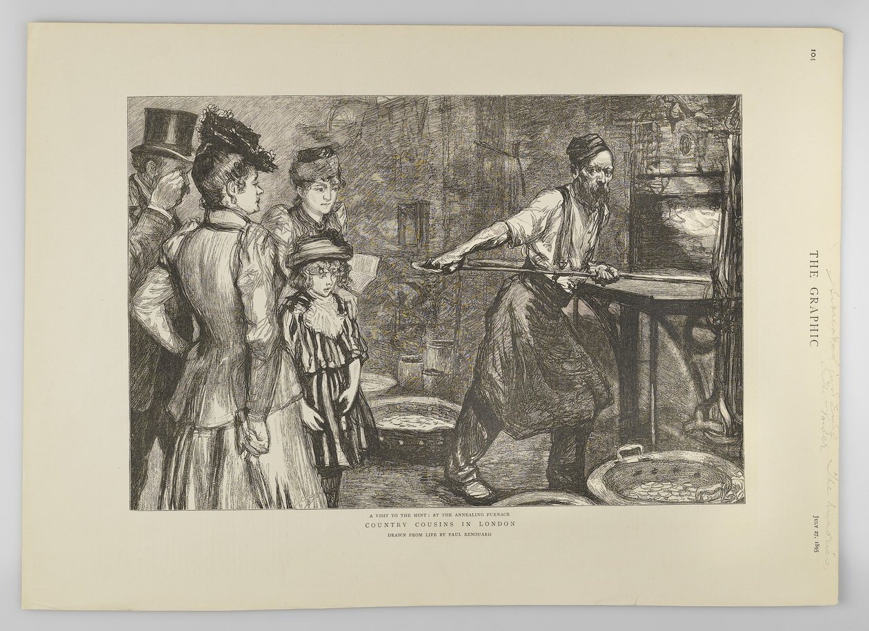 Žíhací pec na Tower Hill, z časopisu The Graphic, 1895 od Charles Paul Renouard