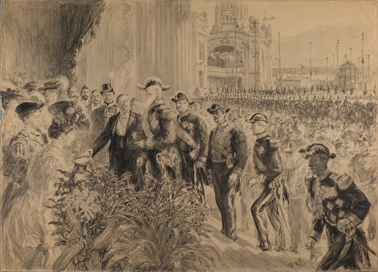 Slavnostní otevření mezinárodní výstavy v Lutychu v roce 1905 od Charles Paul Renouard