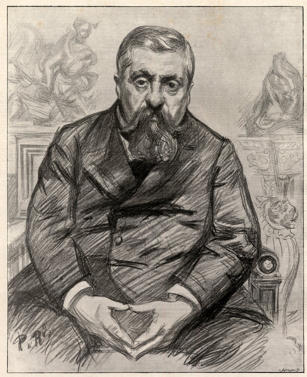 Portrét Charlese Alexandra Dupuye (1851-1923), francouzského státníka. od Charles Paul Renouard