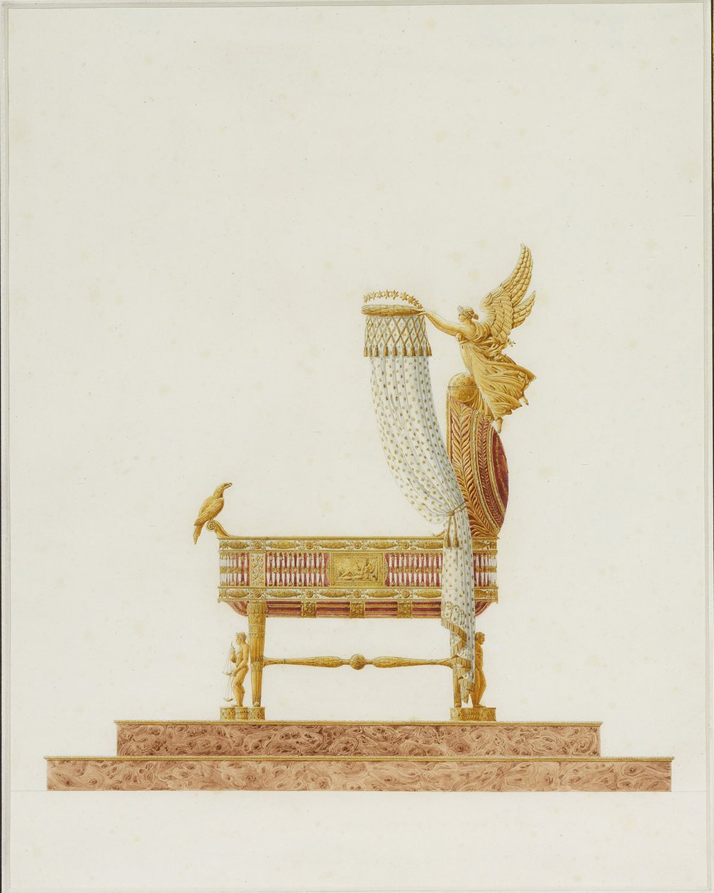 Návrh kočárku pro Jeho Veličenstvo krále Říma, 1811 od Charles Percier