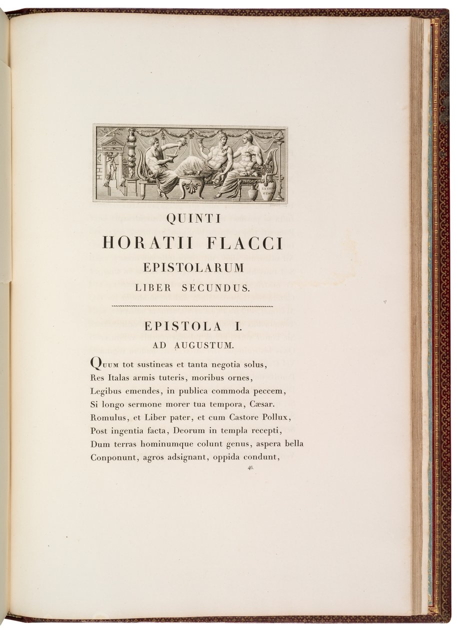 Stránka z Quintus Horatius Flaccus od Charles Percier