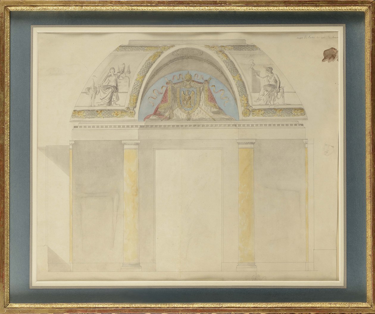 Studie na výzdobu trůnu v Palais des Tuileries od Charles Percier